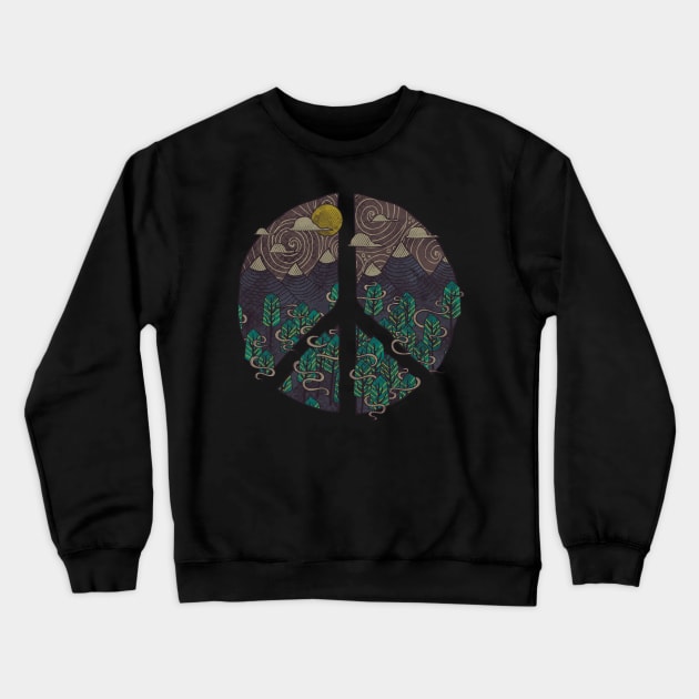 Peaceful Landscape Crewneck Sweatshirt by againstbound